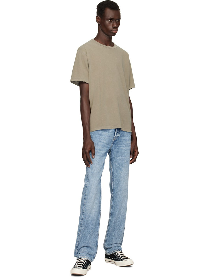 John Elliott Khaki Folsom Cropped T-shirt outlook