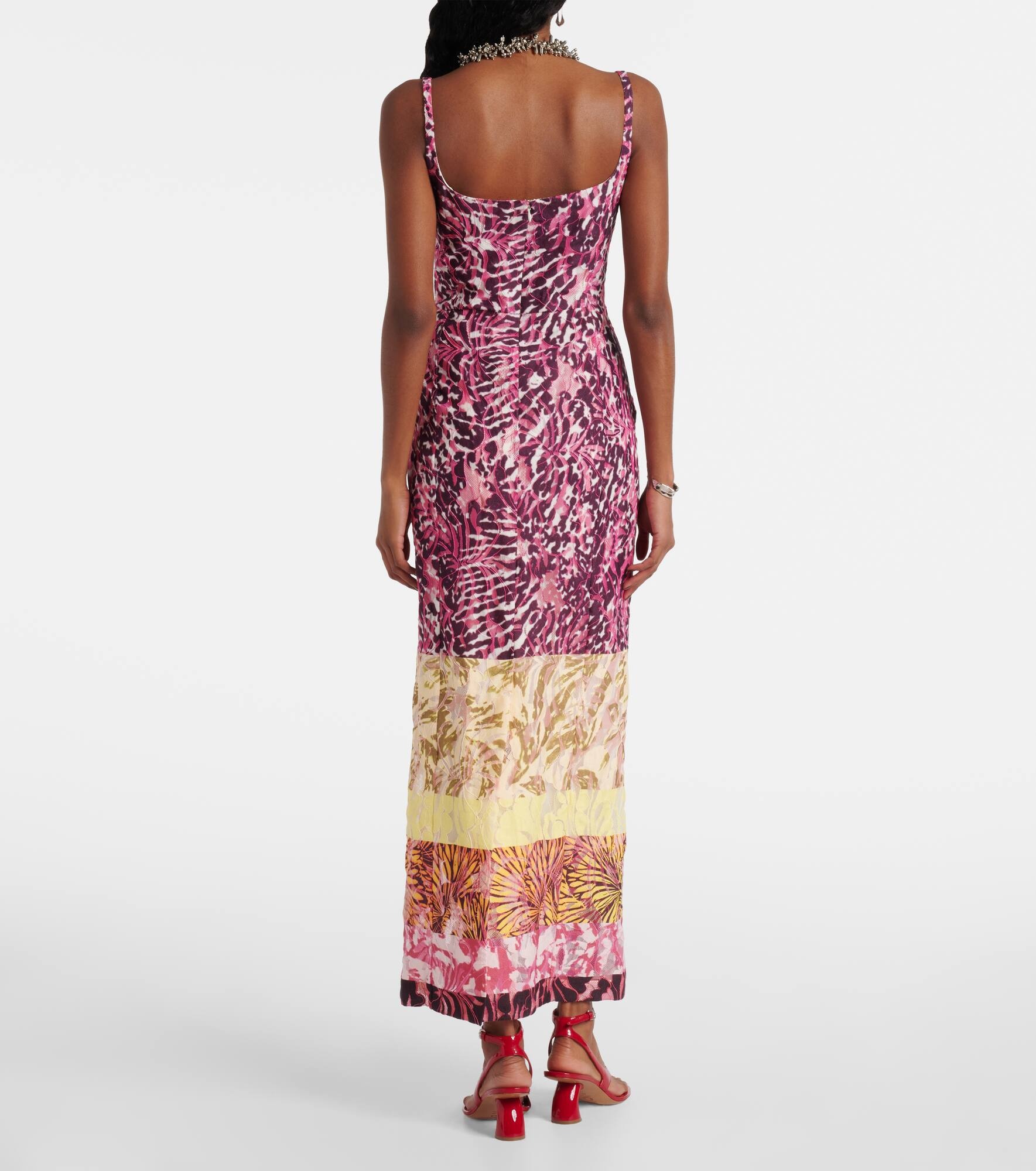 Printed patchwork maxi dress - 3