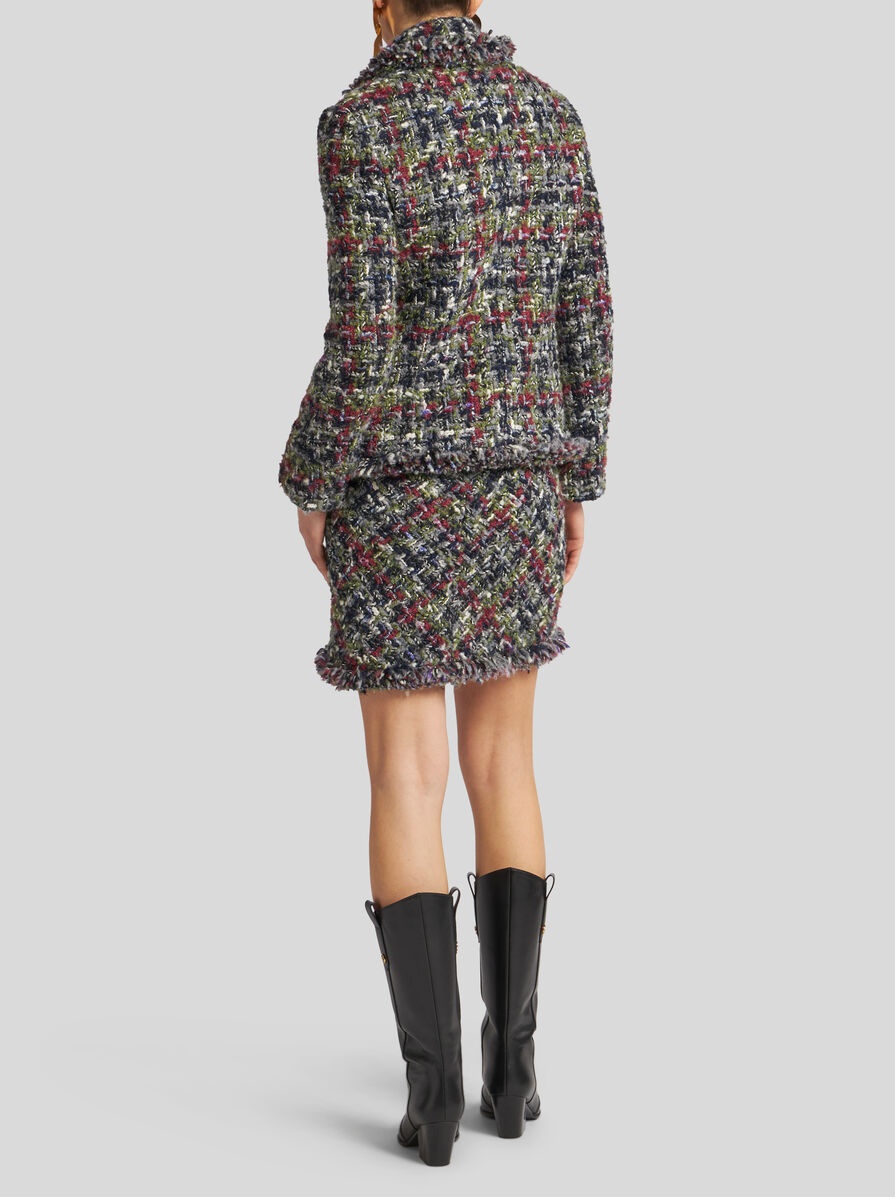 BOUCLÉ JACKET WITH PEGASO BUTTONS - 5