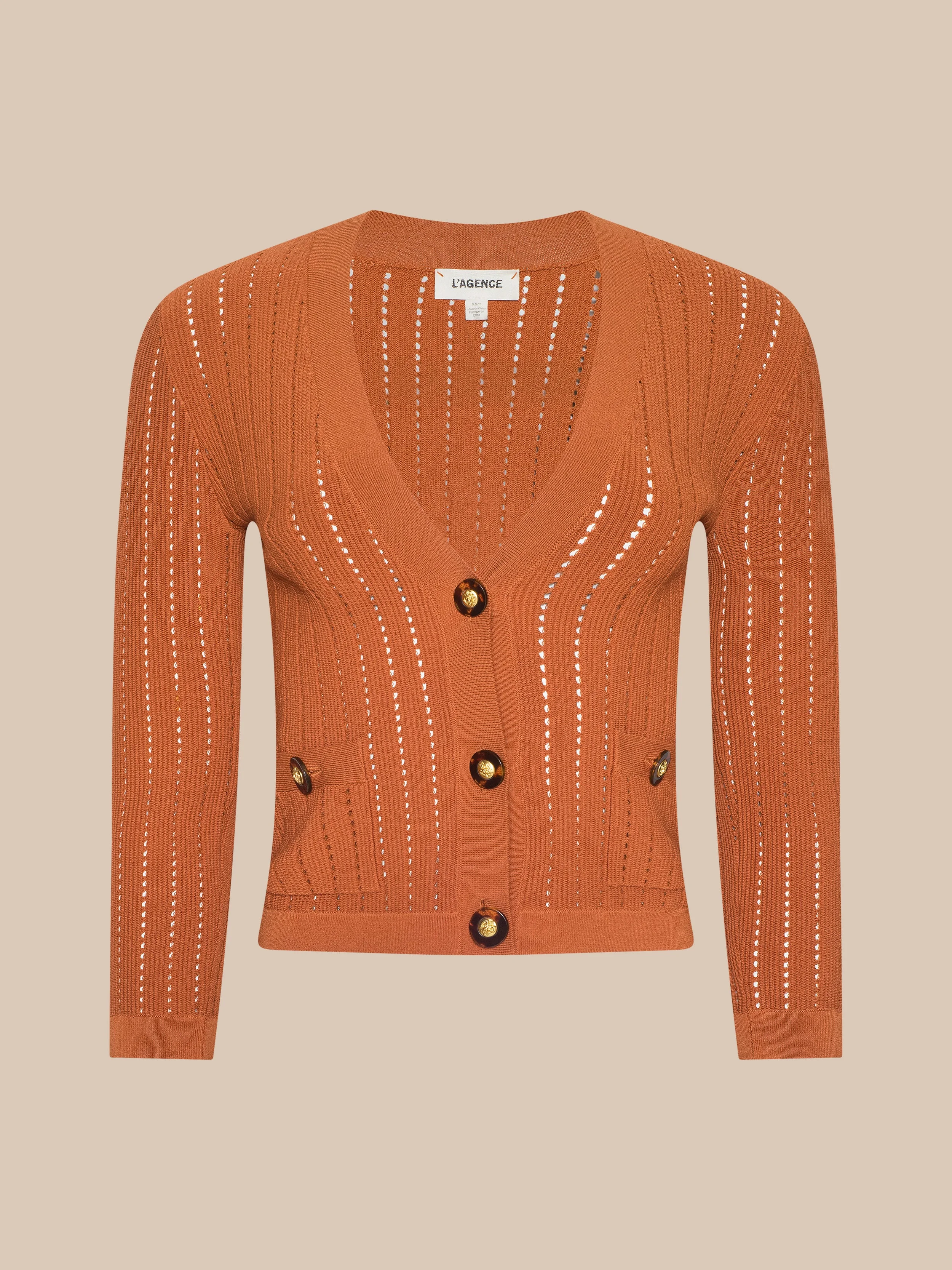 Irvin Pointelle Knit Cardigan - 1