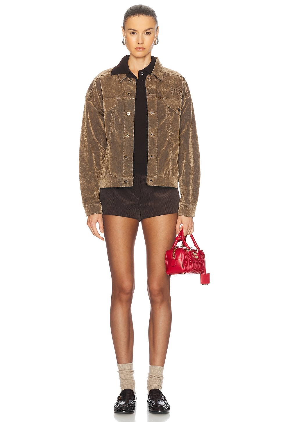 Velvet Button Up Top - 6