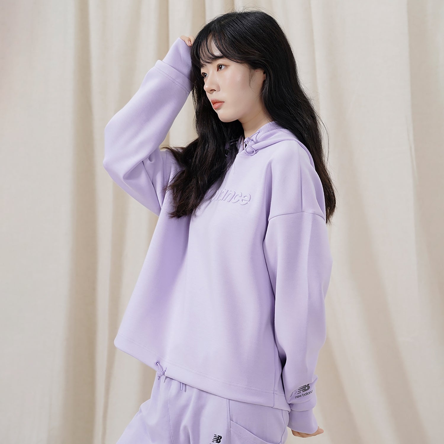 (WMNS) New Balance Casual Logo Hoodie 'Purple' 5CC39742-DV - 7