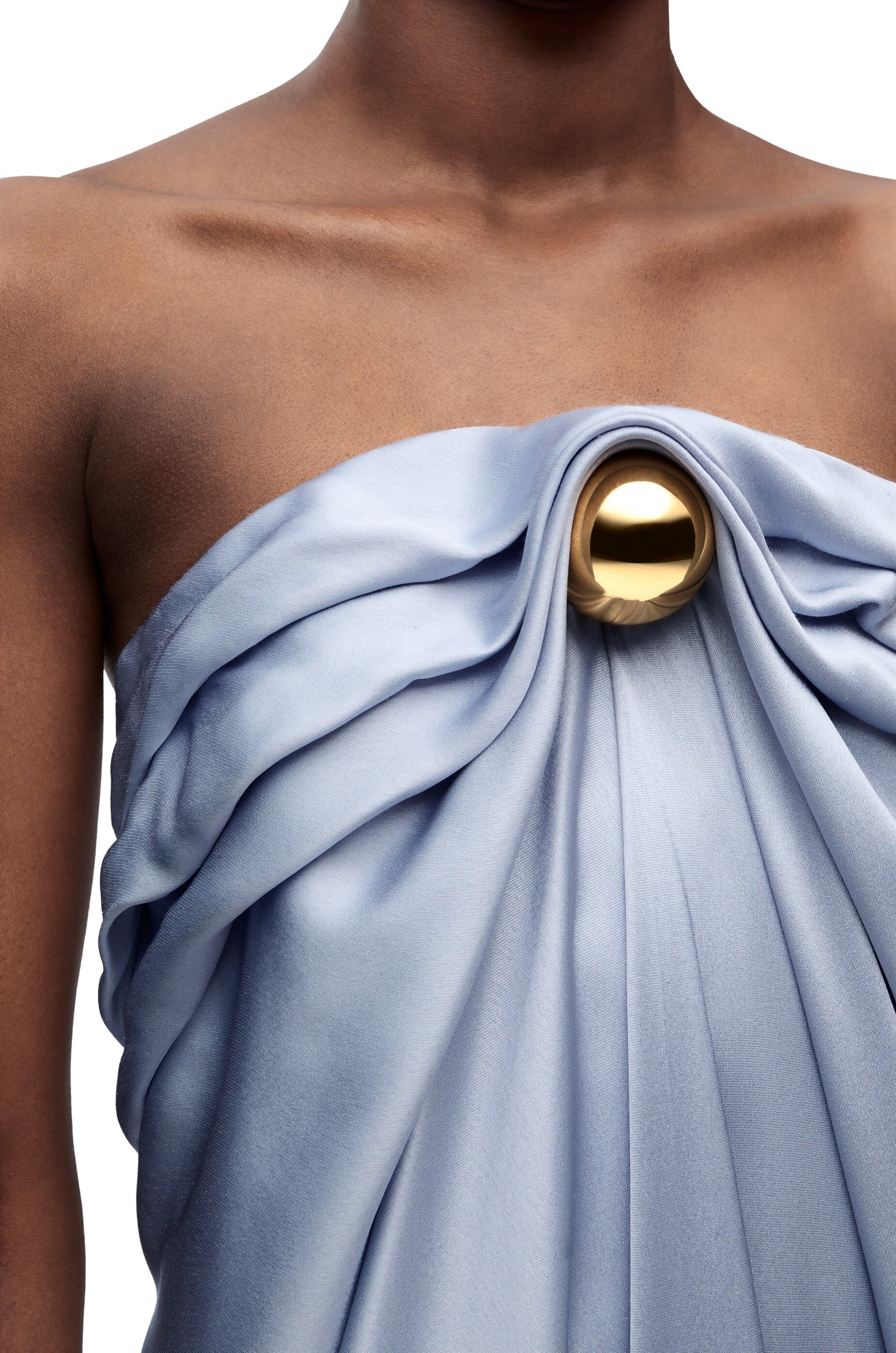 Draped dress in silk - 4
