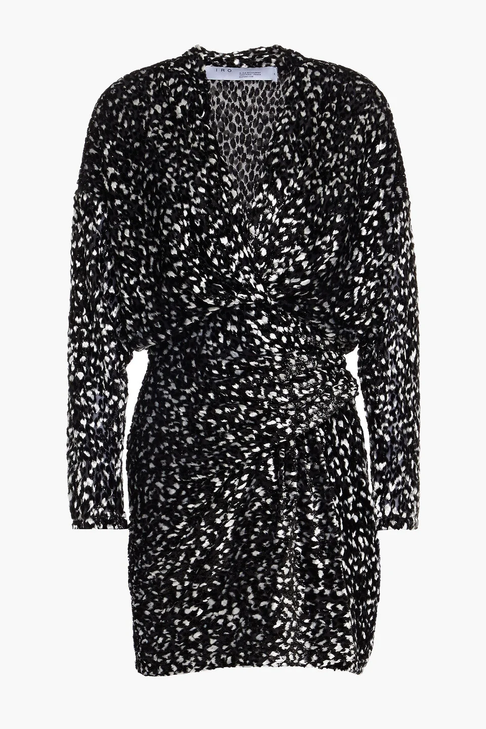 Mielan metallic leopard-print velvet mini dress - 1