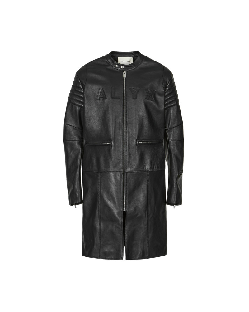 LONG LEATHER MOTO COAT 1