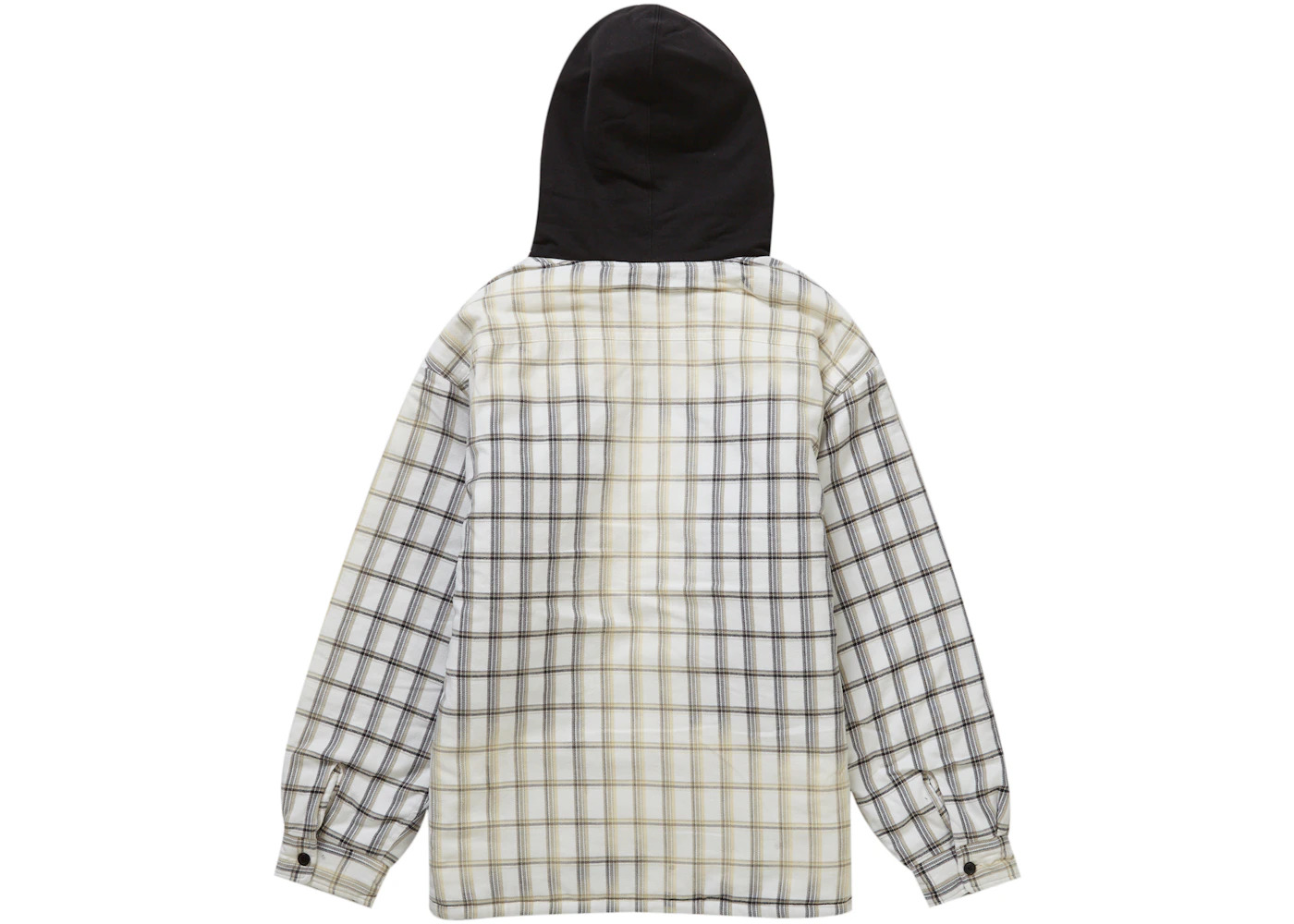 Supreme Dickies Plaid Hooded Zip Up Shirt Black - 3