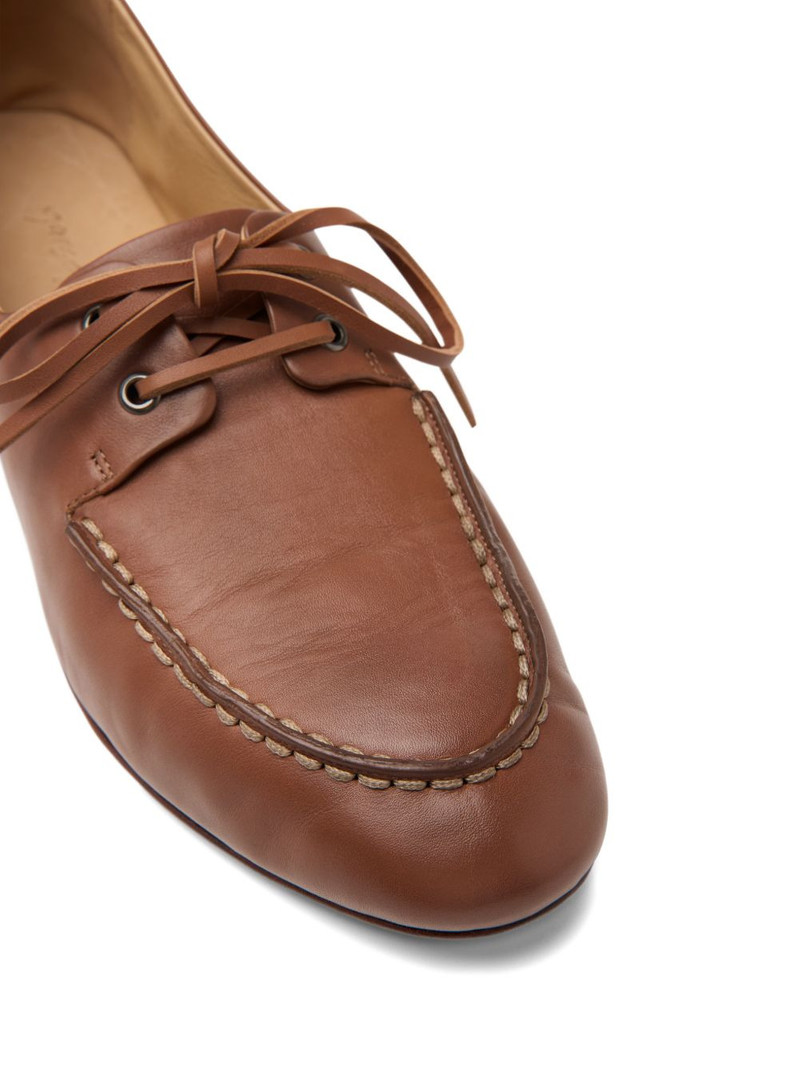 Mandolo lace-up stitching loafers 4