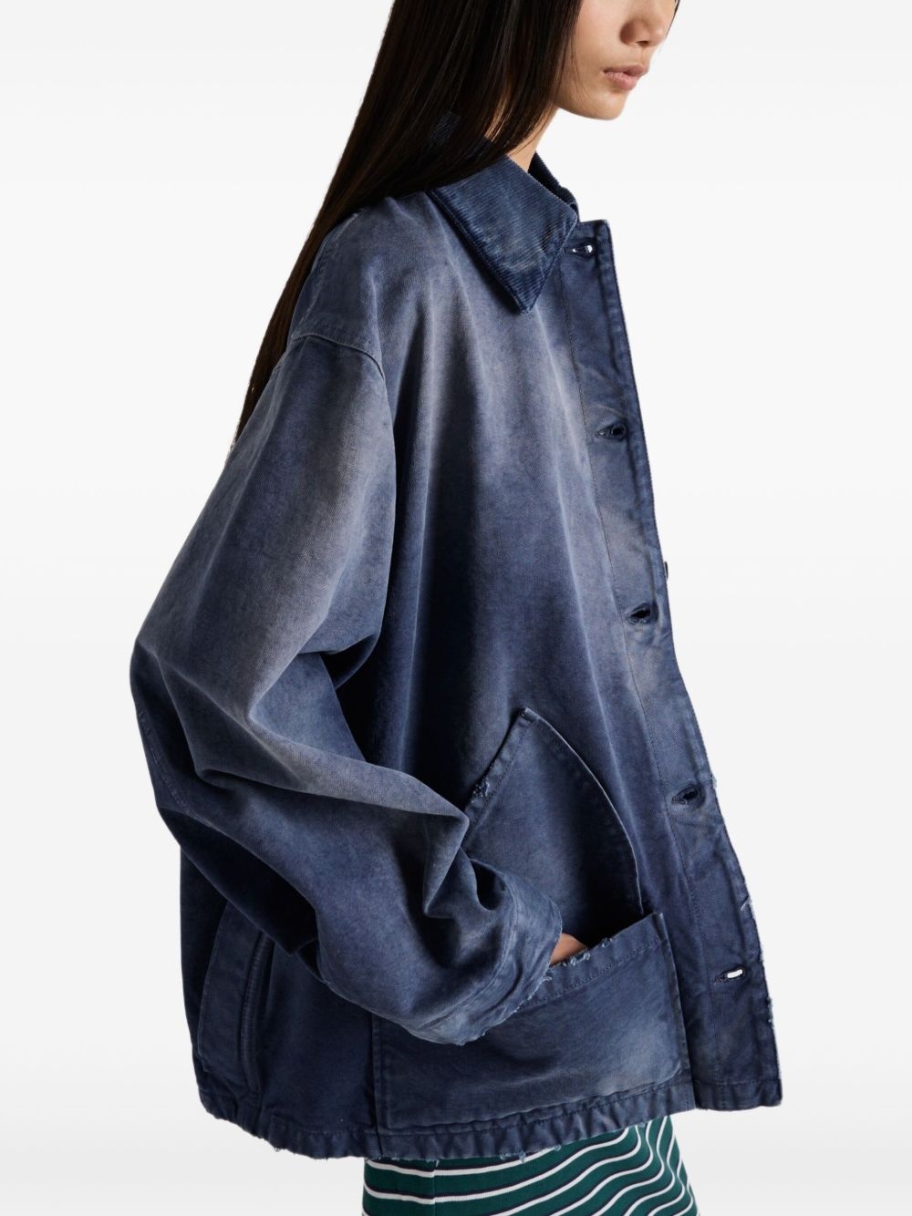washed canvas jacket - 4