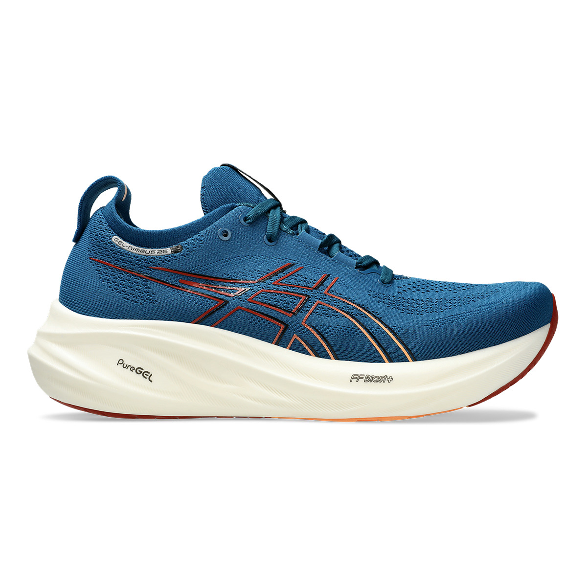 Asics Gel Nimbus 26 - Rich Navy - Faded Orange - 1
