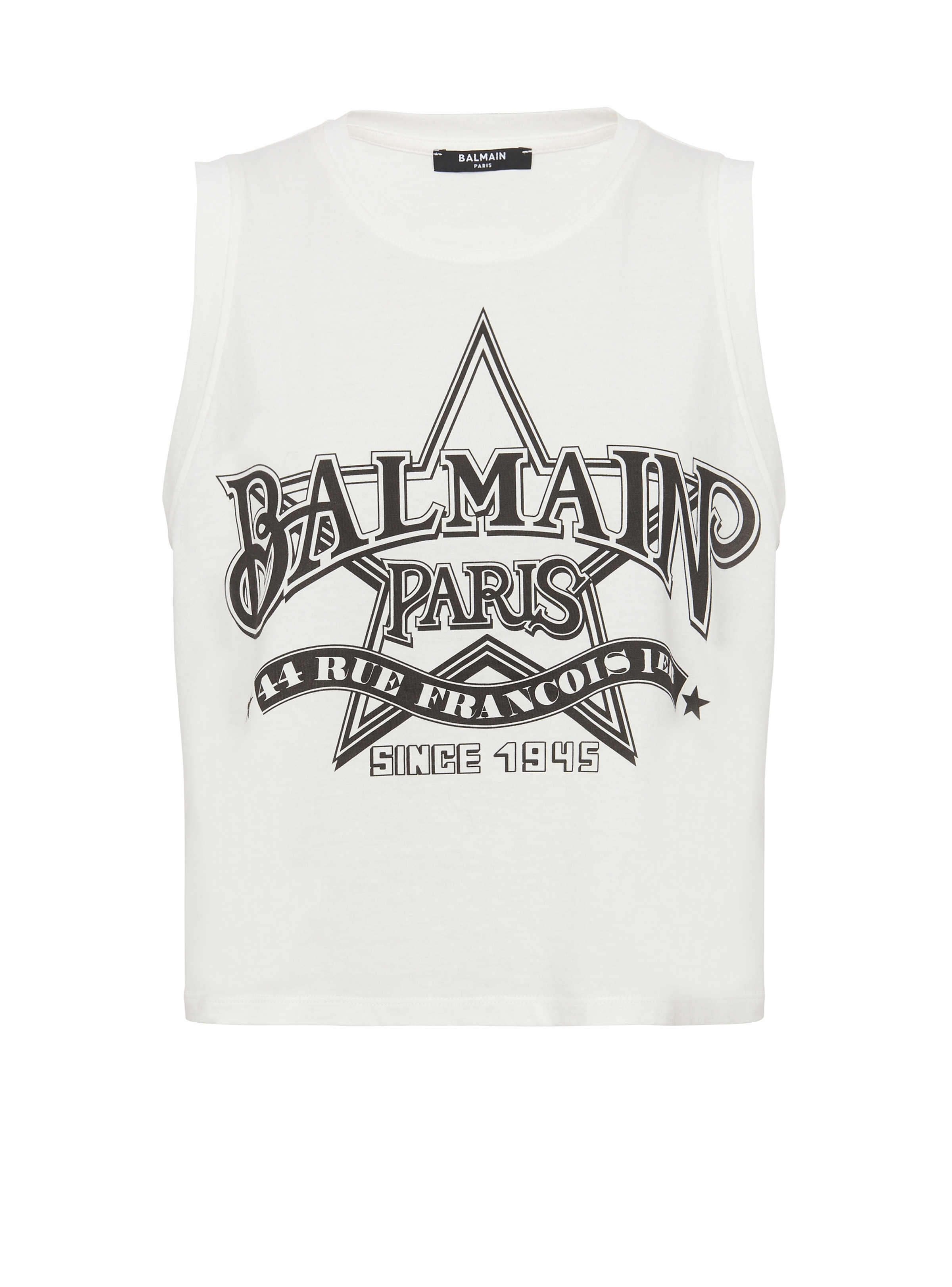 Balmain sequin embellished tank top - Black