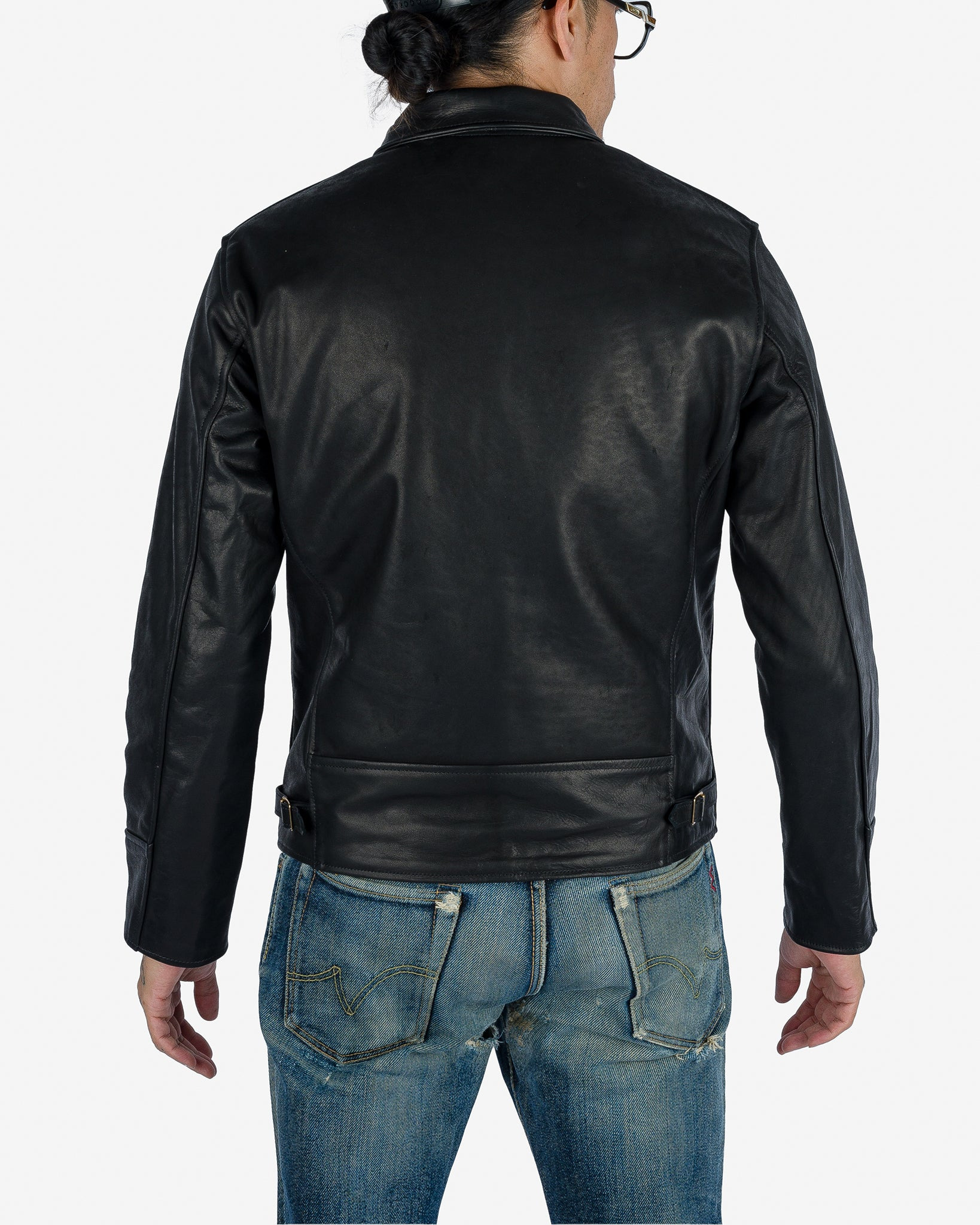 IHSB-SAV-BLK Iron Heart x Simmons Bilt Horsehide Savannah Jacket - Black - 4