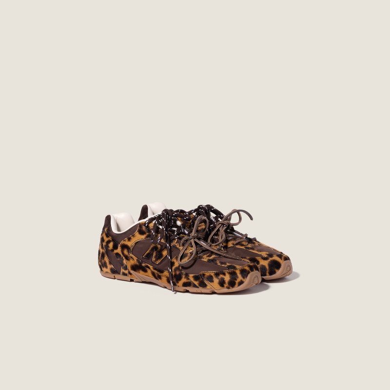 New Balance X Miu Miu 530 SL sneakers in printed leather and technical fabric 1