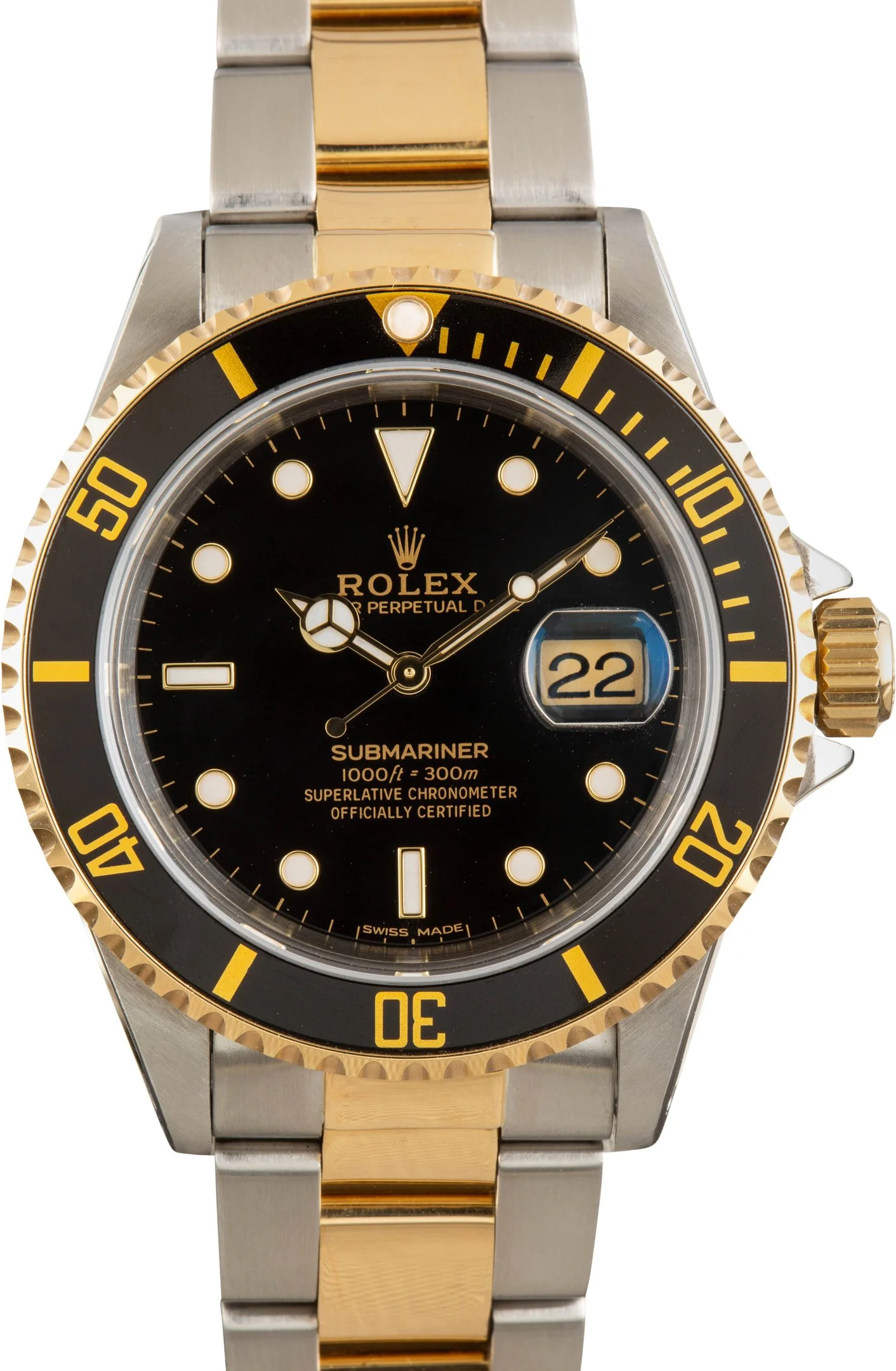 Used Rolex Submariner Ref 16613 Black Dial - 1