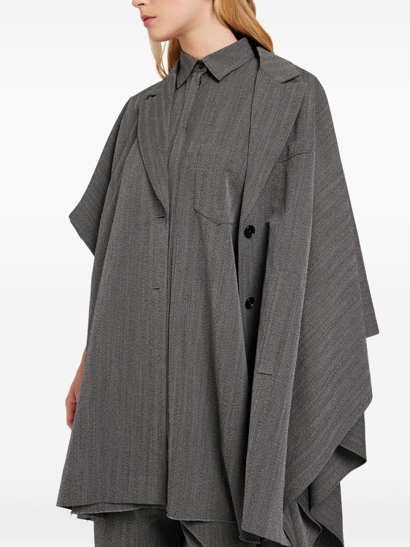 Daring pinstripe cape coat 4