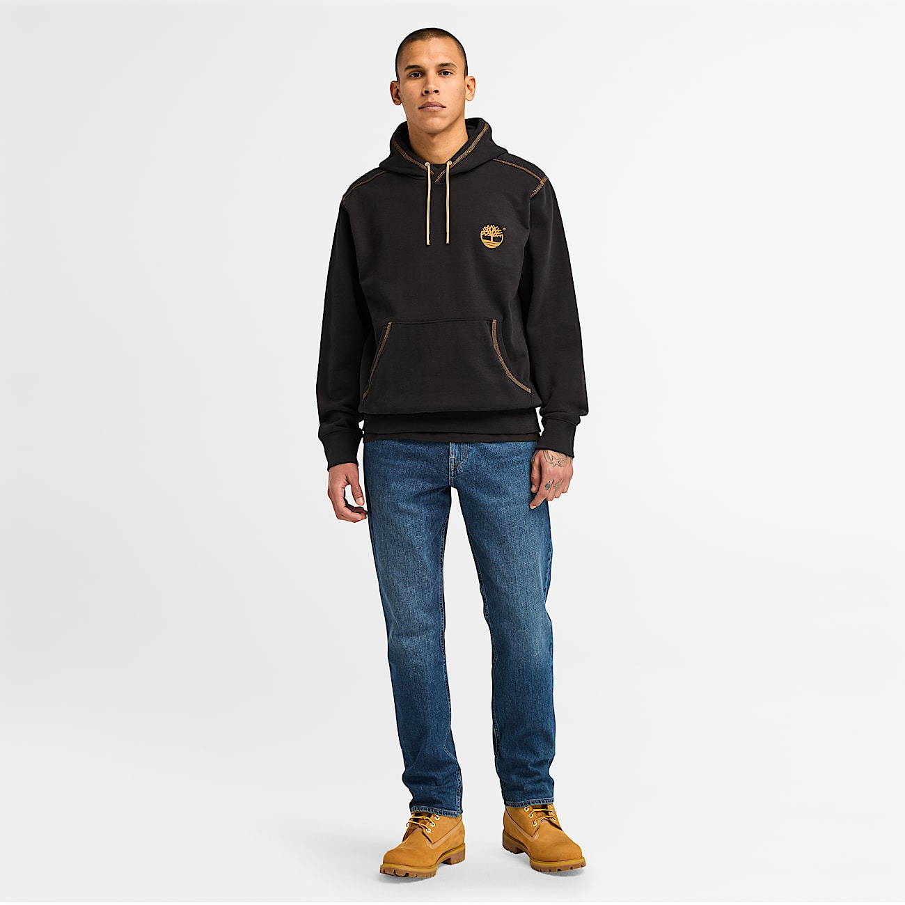 Men's Contrast Stitch Logo Hoodie - 3