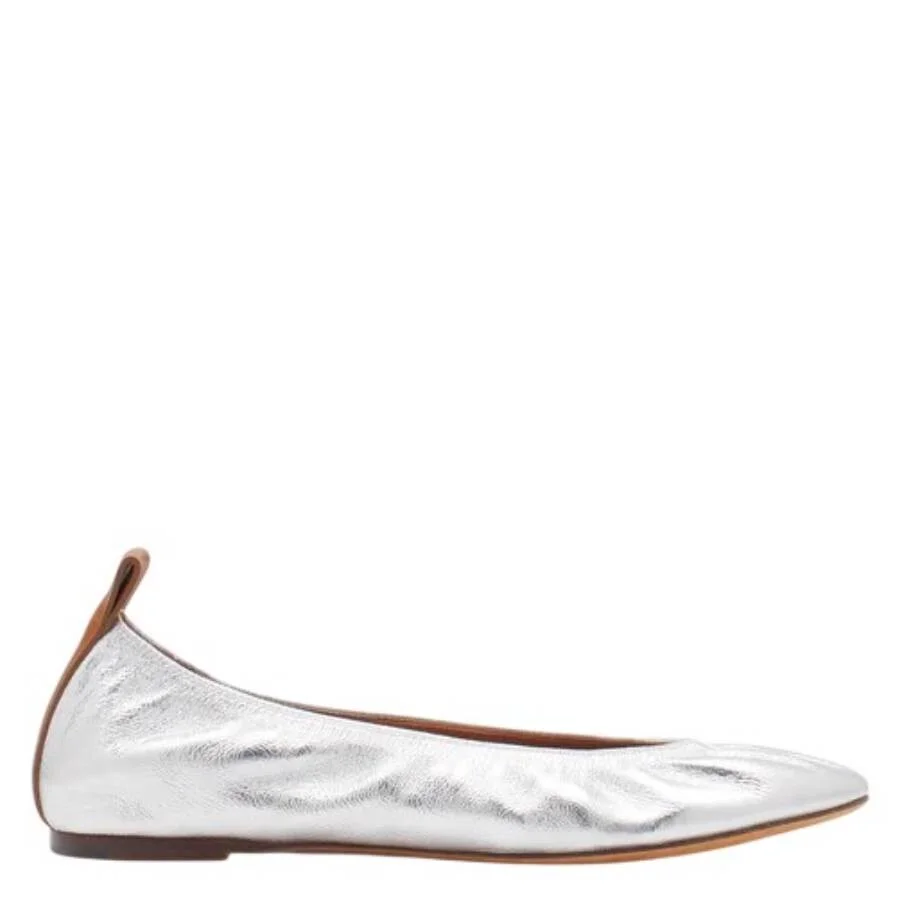 Lanvin Metallic Leather Ballerina Flats - 1