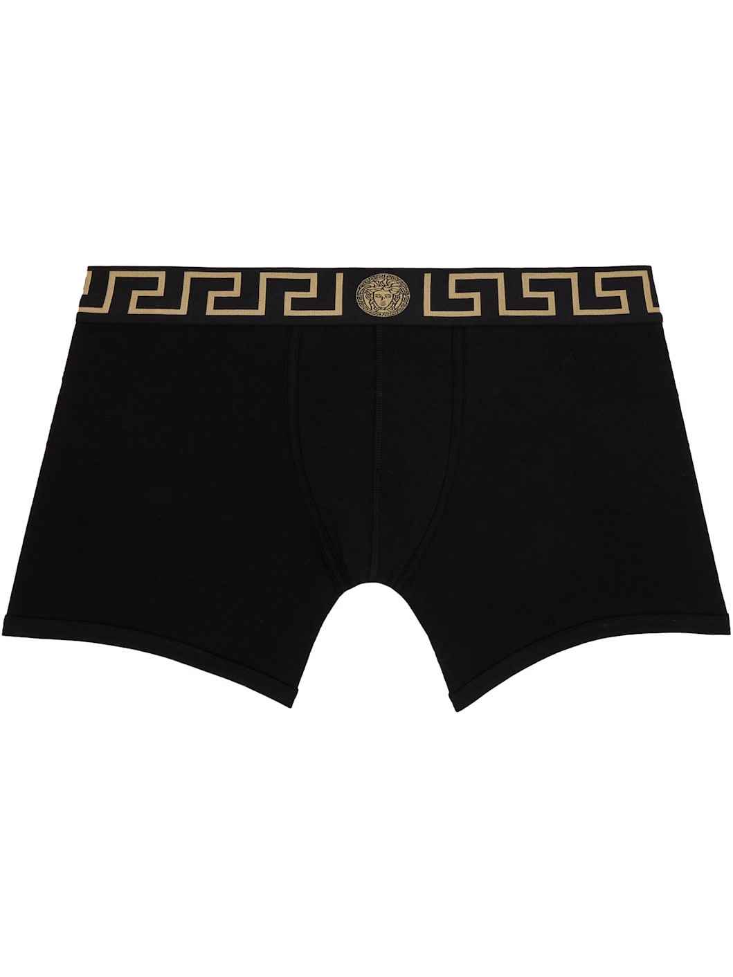 Two-Pack Black & Gray Greca Border Long Boxer Briefs - 4