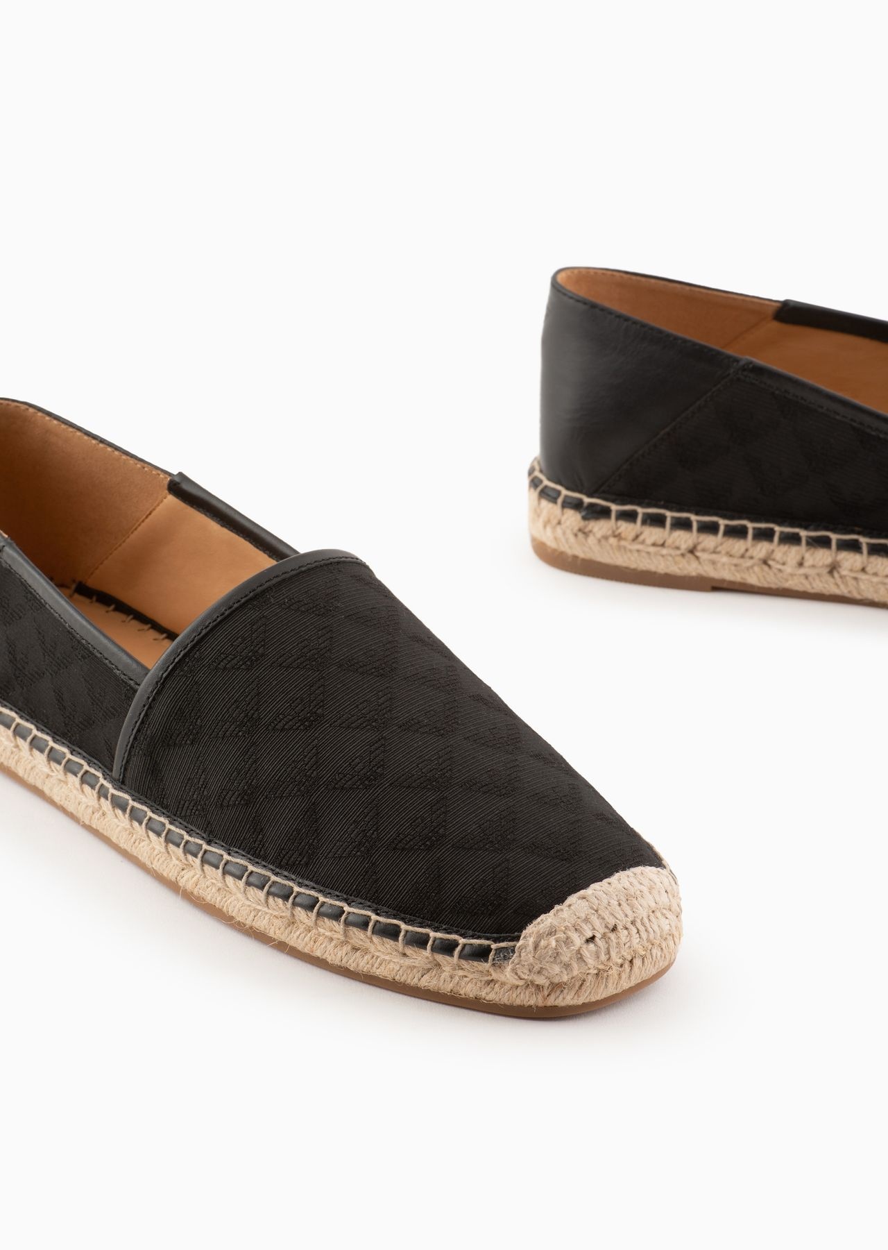 Logo-embroidered leather espadrilles - 5