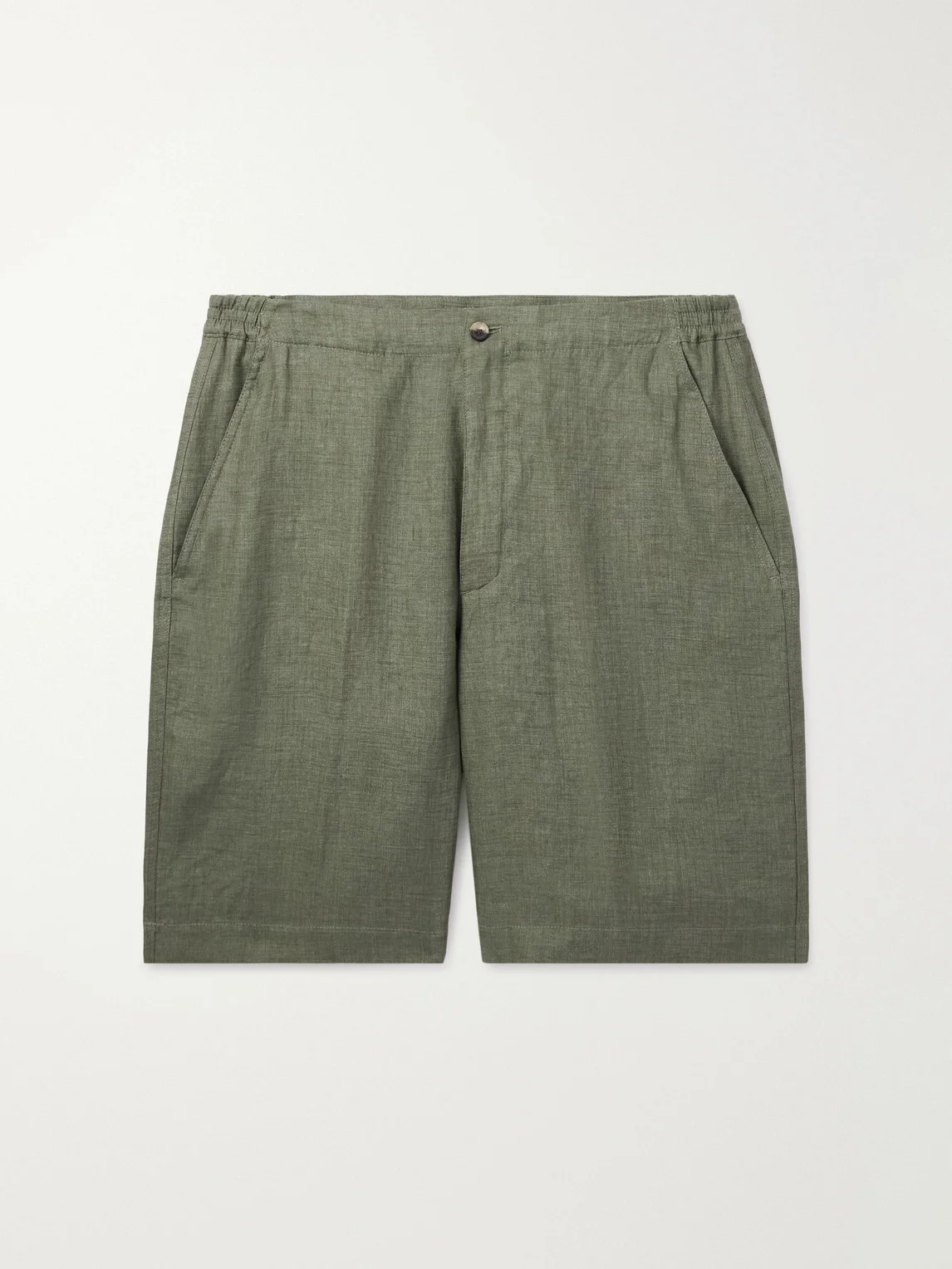Nolan Straight-Leg Linen Shorts - 1