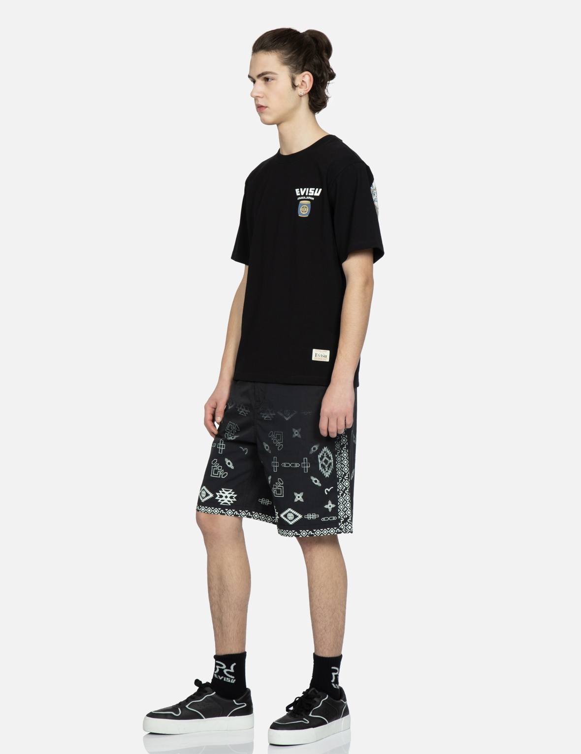 NOMADIC PATTERN PRINT WOVEN SHORTS - 4
