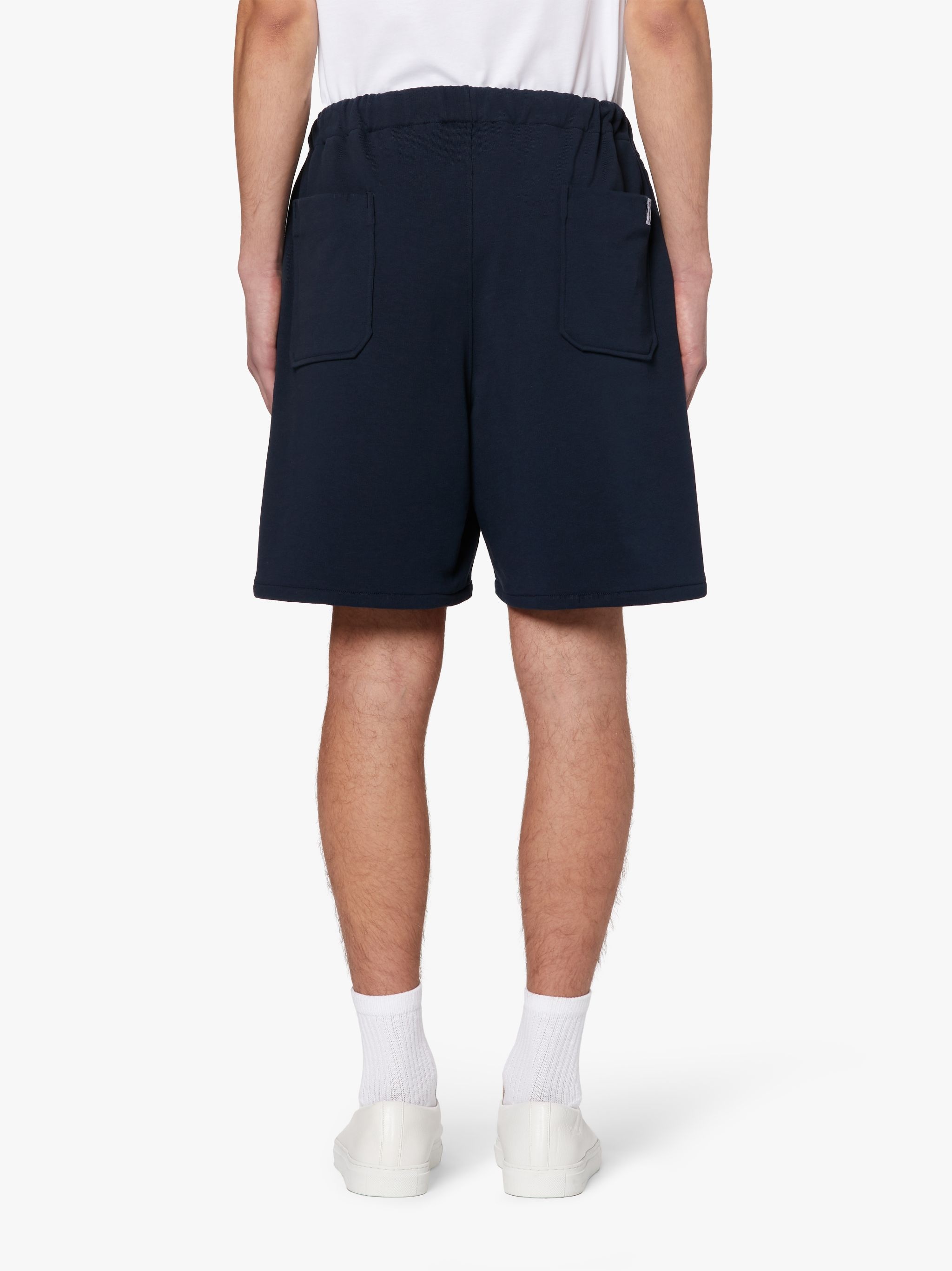 NAVY COTTON SWEATSHORTS - 5