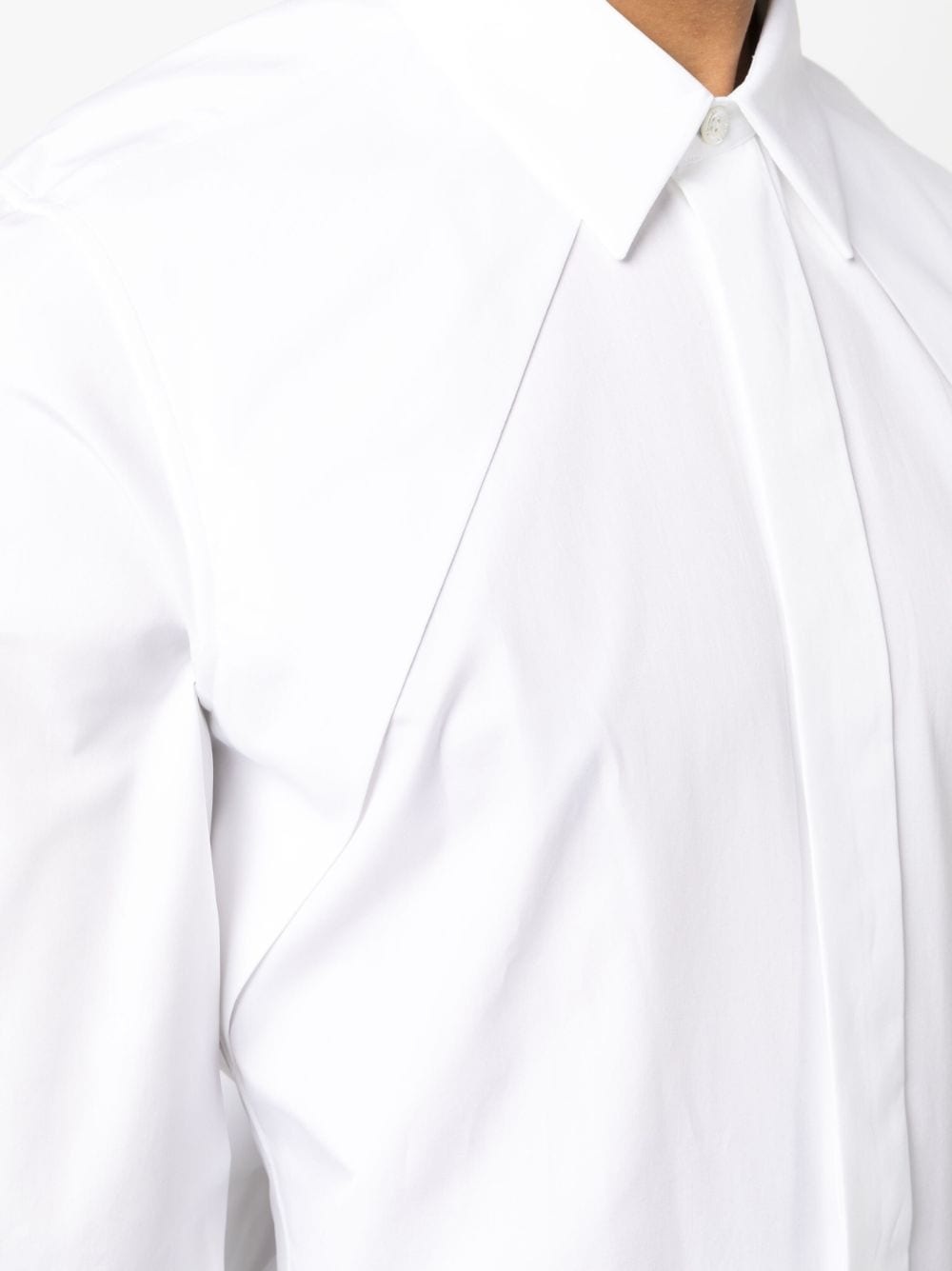 panelled cotton shirt - 5