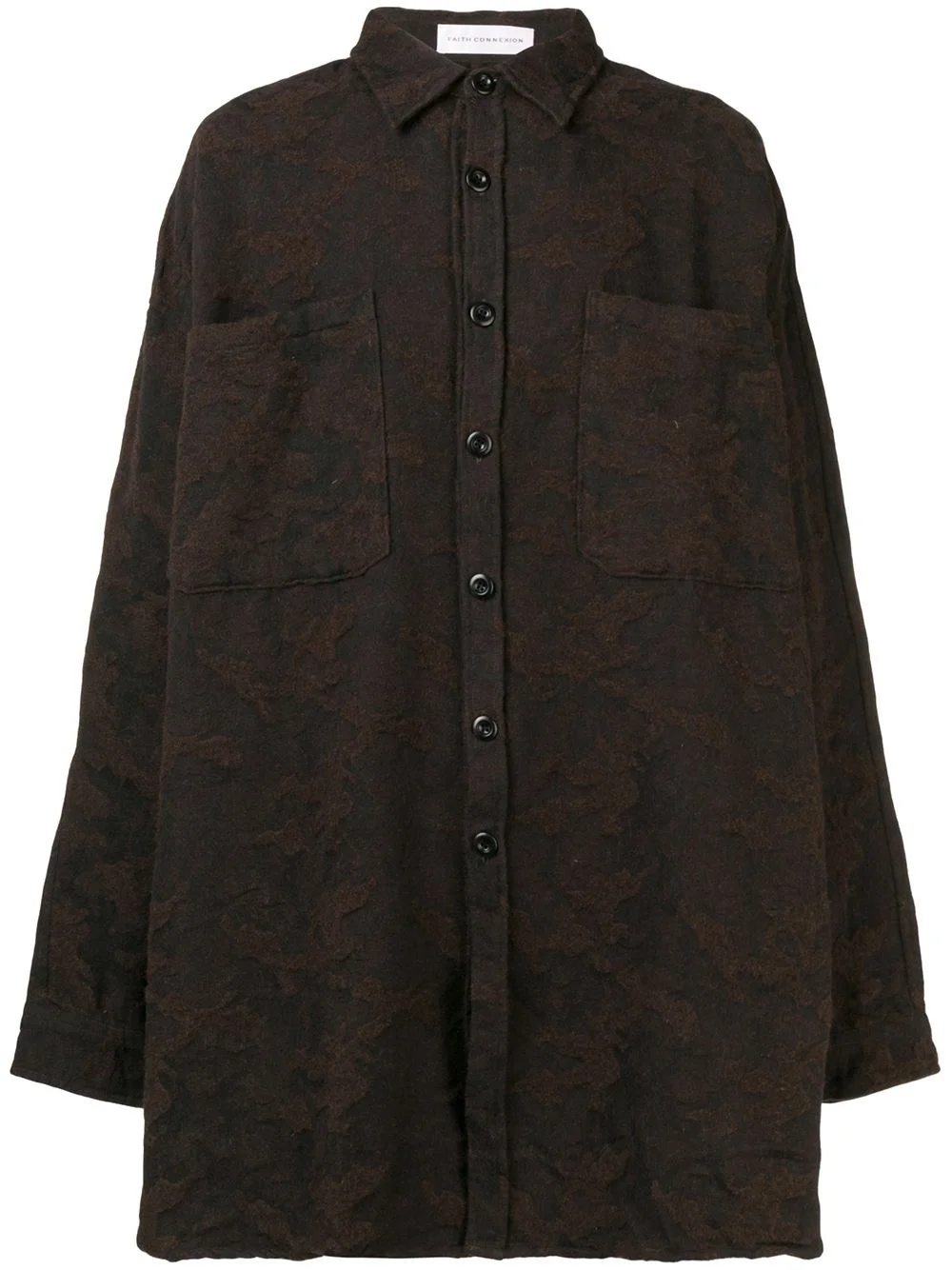 oversized textured shirt - 1