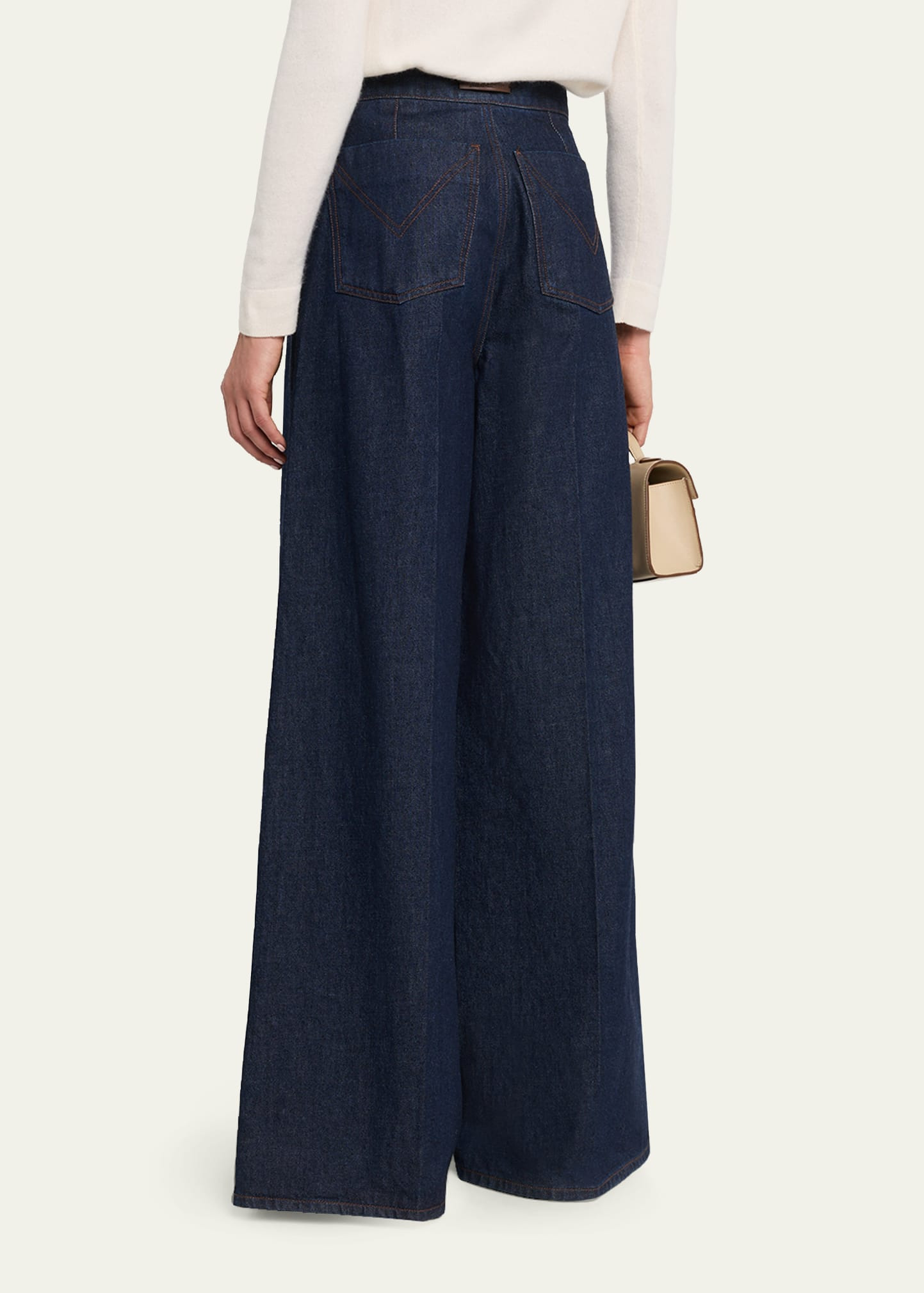 Carmine Wide-Leg Denim Trousers - 3