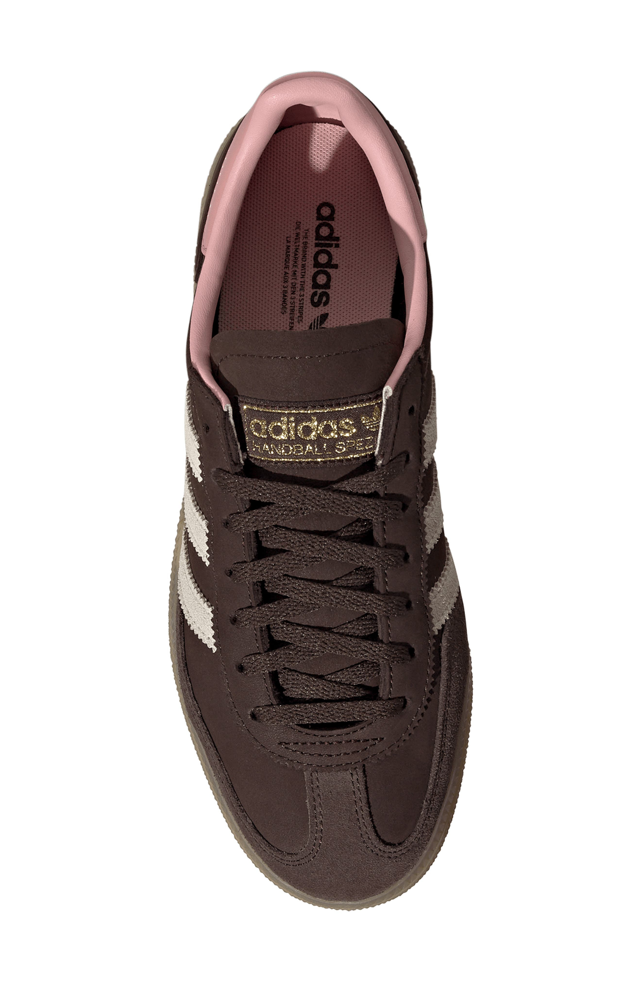 adidas Handball Spezial Sneaker in Dark Brown/Alumina/Mauve at Nordstrom - 4