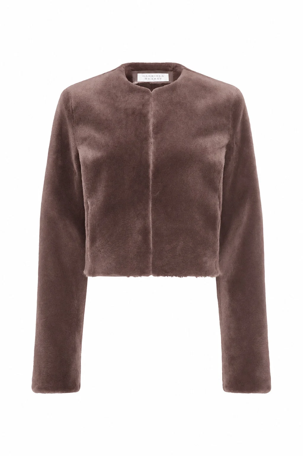 Hermera Raw Cut Jacket in Mocha Shearling - 1