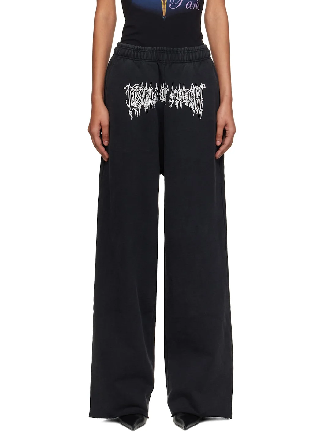 Gray Logo Baggy Lounge Pants - 1