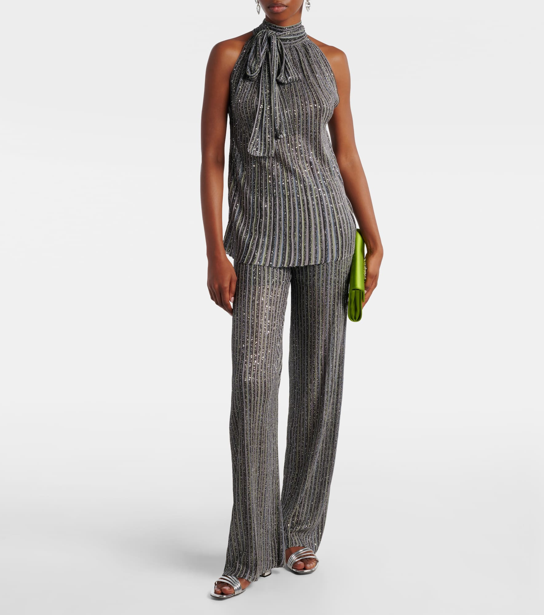 Sequined Lurex® palazzo pants - 2