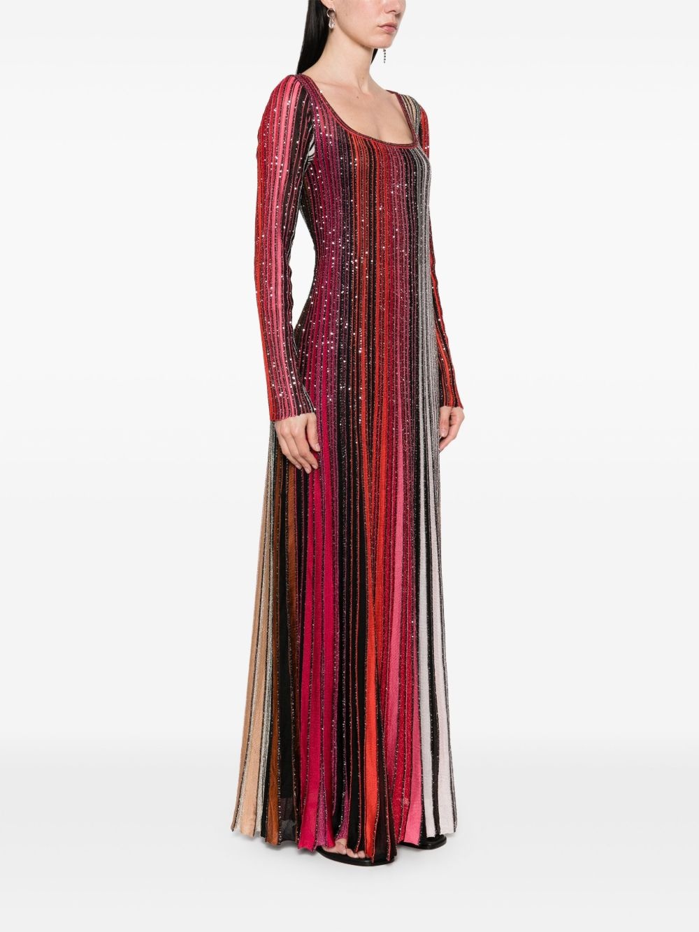 striped maxi dress - 3