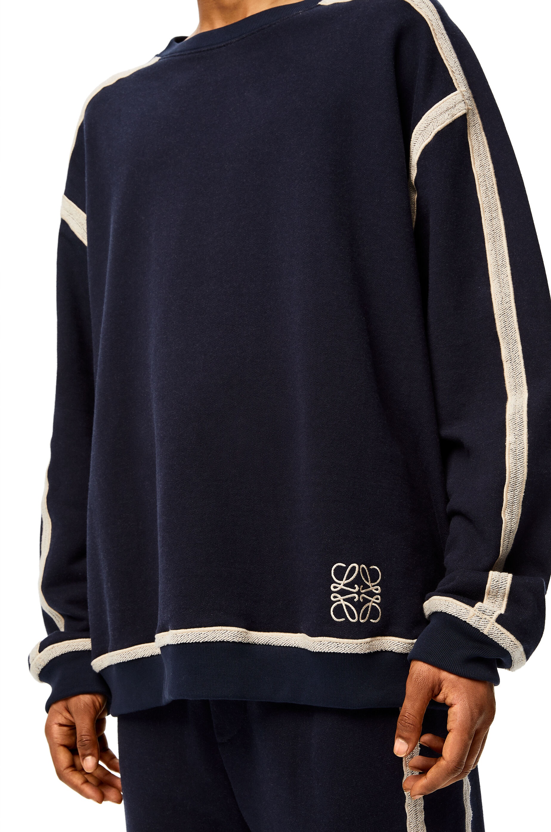 Anagram embroidered oversize sweatshirt in cotton - 5