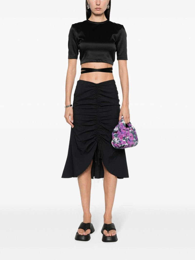 PATOU open-back satin T-shirt outlook
