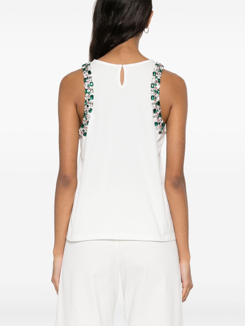 crystal-embellished tank top - 4