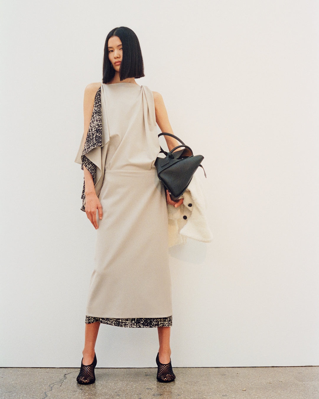 Elena Dress in Wool Gabardine Suiting - 6