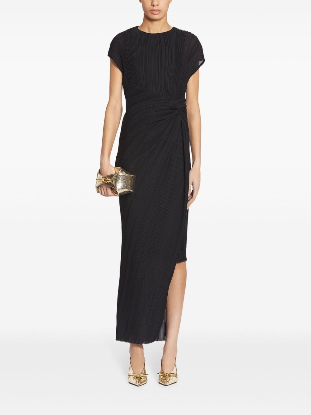 twist-detailing midi dress - 2