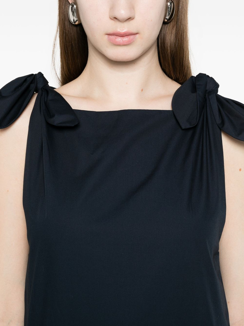 tie straps gathered dress 5