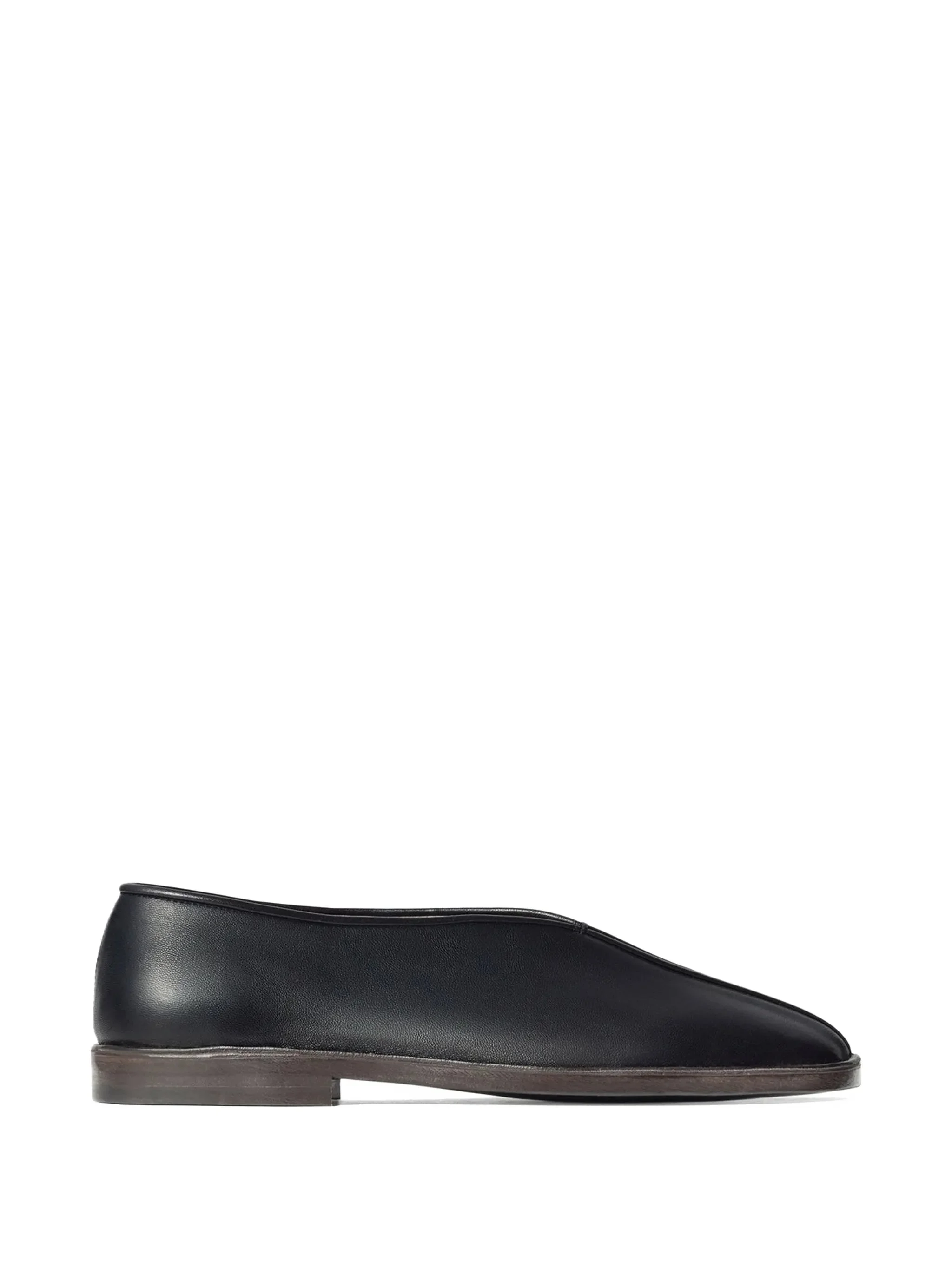 Lemaire Flat Piped Slippers In Leather - 1