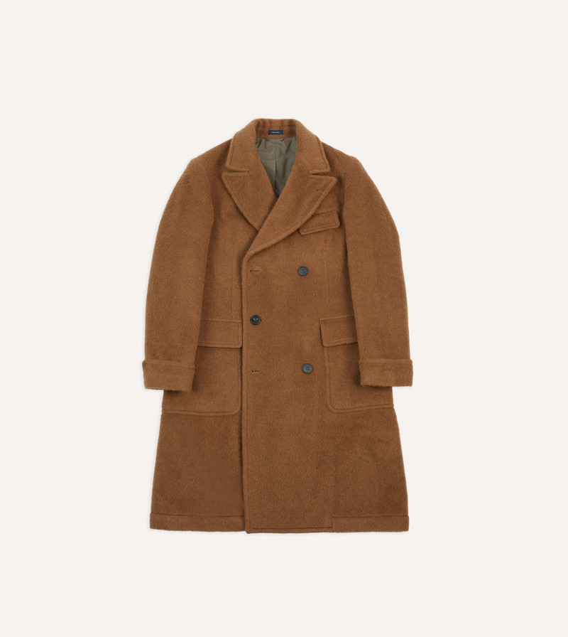 Caramel Double-Breasted Teddy Overcoat 1