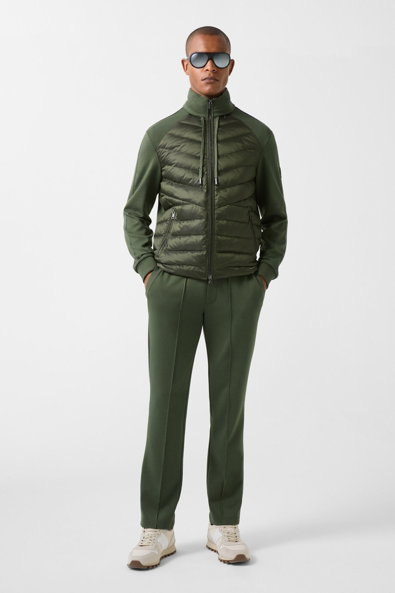 BOGNER Baker Down sweatshirt jacket in Olive green outlook