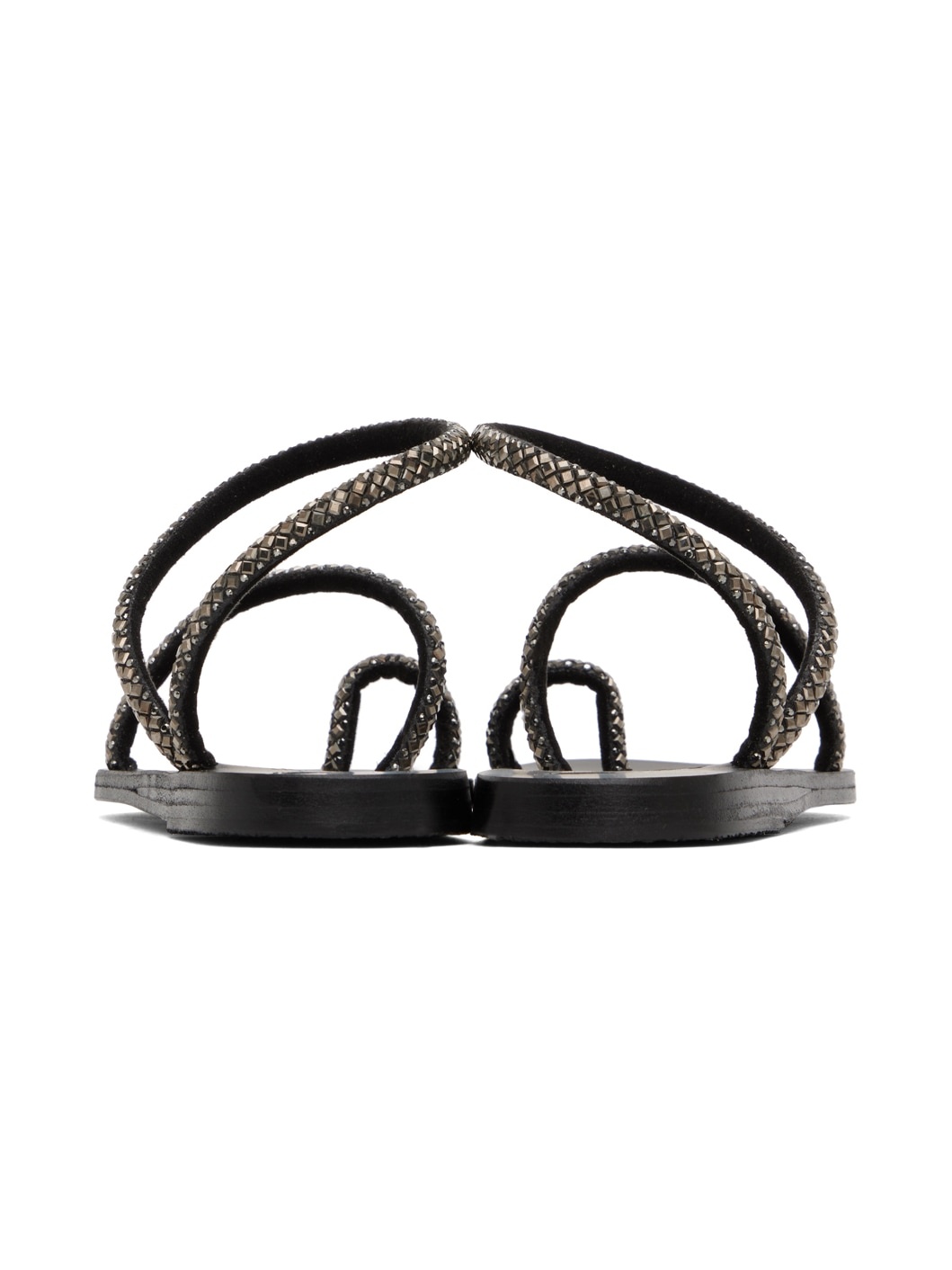 Black Apli Eleftheria Crystals Sandals - 2