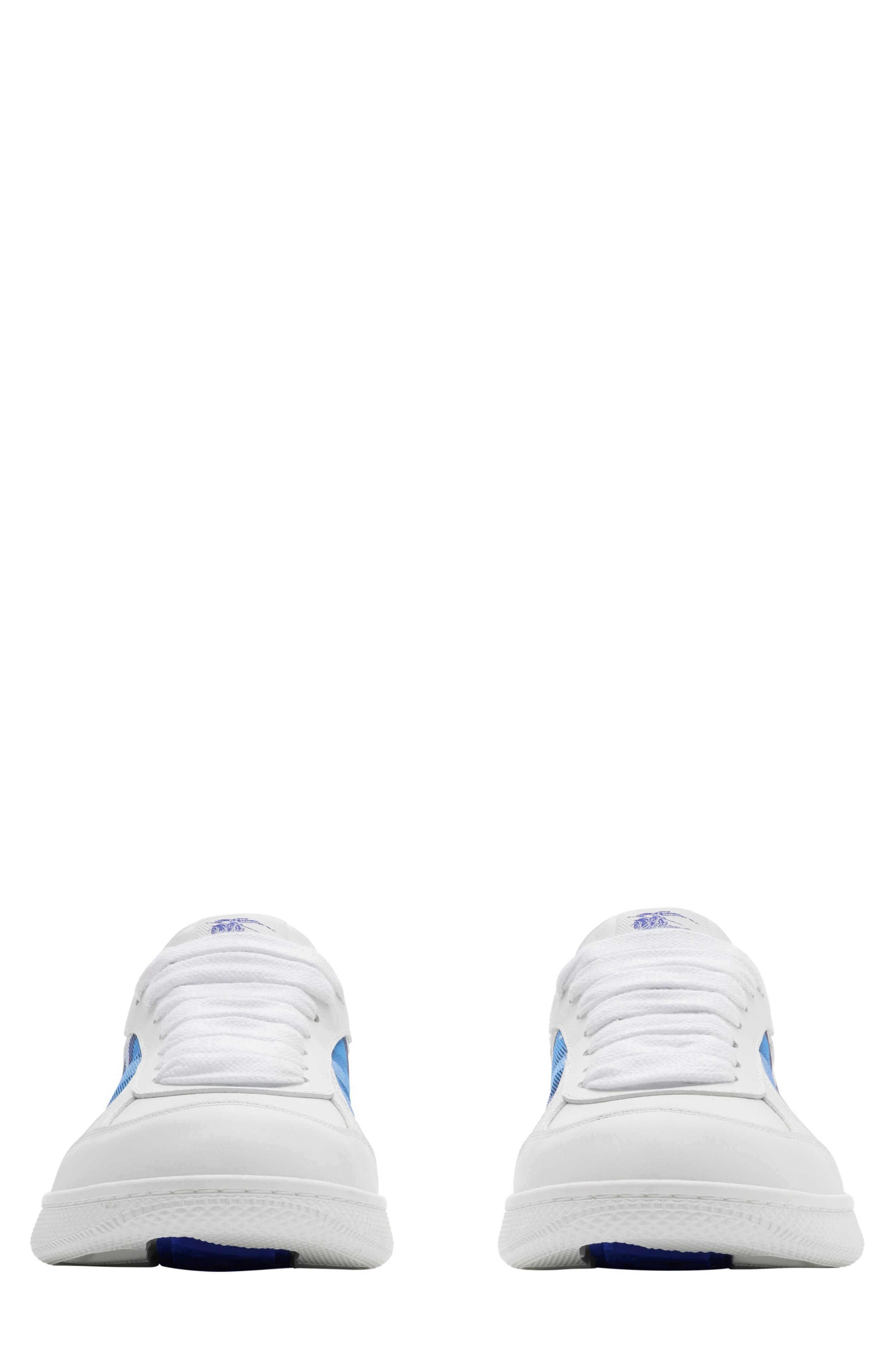 burberry Terrace Check Court Sneaker in White/Hyacinth Ip Ch at Nordstrom - 2