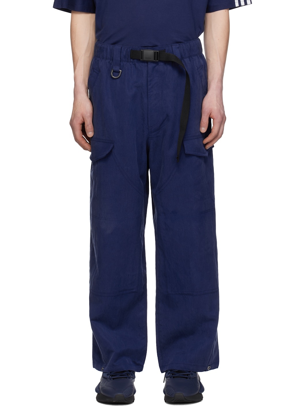Blue Twill Cargo Pants - 1