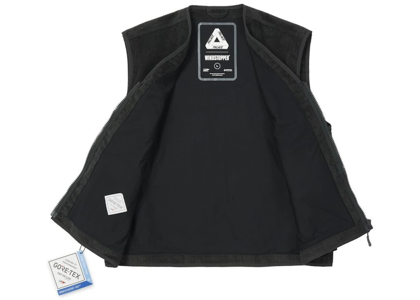 Palace Gore-Tex Infinium Corduroy Vest Black - 2