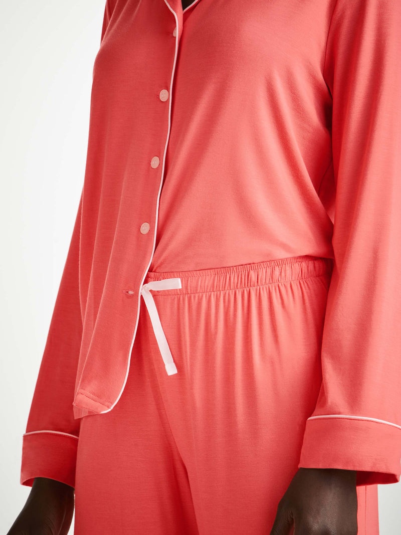 Women's Pajamas Lara Micro Modal Stretch Coral - 5