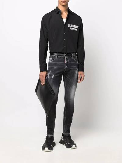 DSQUARED2 logo-print cotton shirt outlook