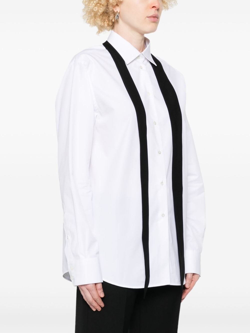 tie-detail shirt - 3