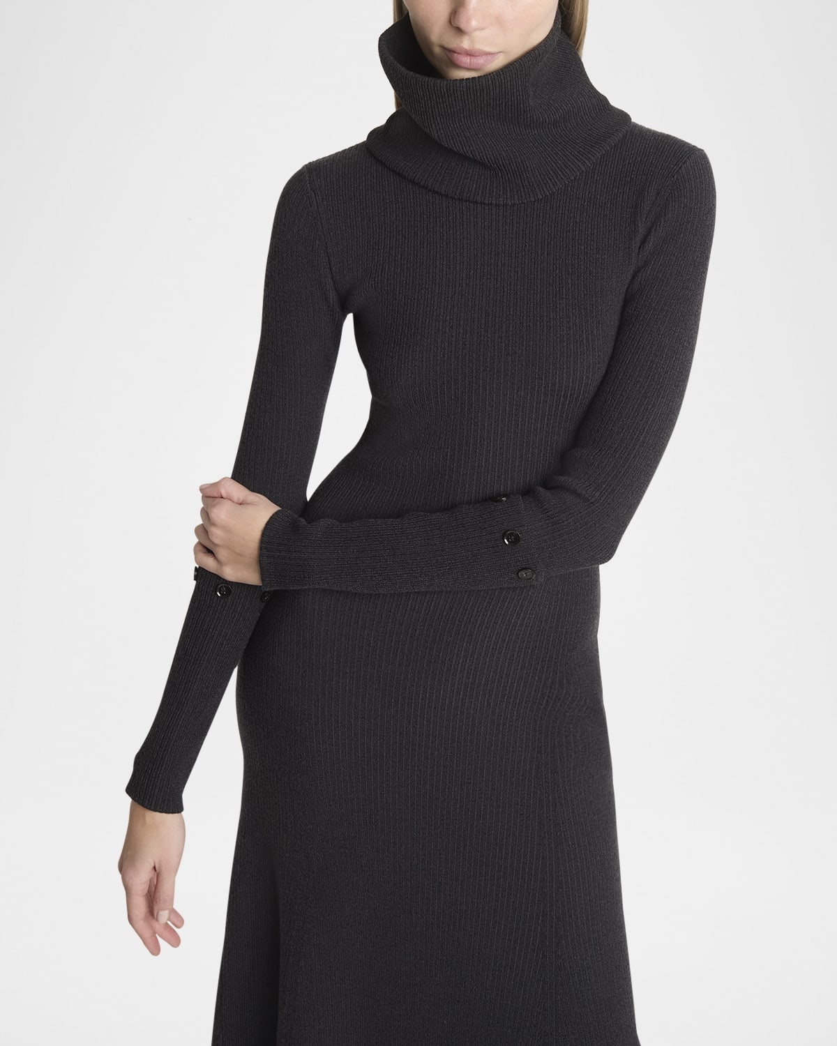 Jocelyn Midweight Viscose Rib-Knit Dress - 7